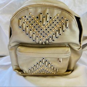 Patrizia Pepe Italian designer, gorgeous gold leather backpack